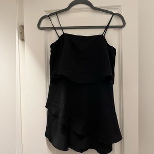 Strapless Tiered Black Romper | Idem Ditto | Size Small